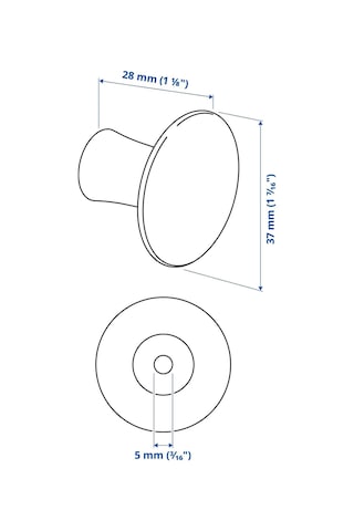 Ikea Vınnäset 2'li Mobilya Kulpu 37 Mm Koyu Kahverengi