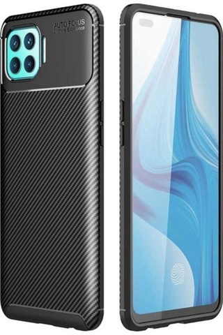 Oppo Reno 4 Lite Kılıf Zore Negro Silikon Kapak Siyah