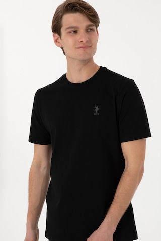 U.S. Polo Assn. Erkek Regular Fit Bisiklet Yaka Siyah Tişört 50299544-VR046