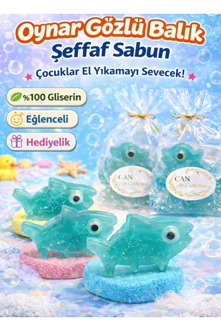 5 Adet Oynar Gözlü Balık Şeffaf Sabun Çocuklar İçin Eğlenceli El Yıkama Deneyimi Çilek 5 Adet Oynar Gözlü Balık Şeffaf Sabun Çocuklar İçin Eğlenceli El Yıkama Deneyimi Çilek