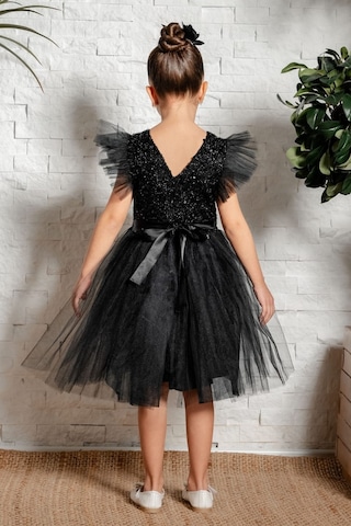Mnk Baby & Kids Tüllü Kız Çocuk Kpl Elbise Mnk0526 Siyah