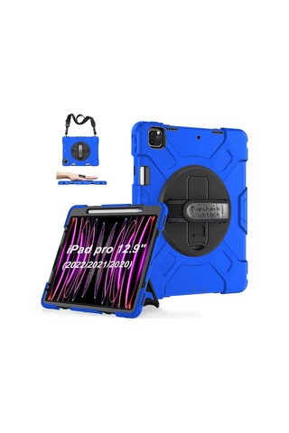 Apple Uyumlu iPad Pro 12.9 3.Nesil Kılıf Defender Askılı Zırh Tank Case