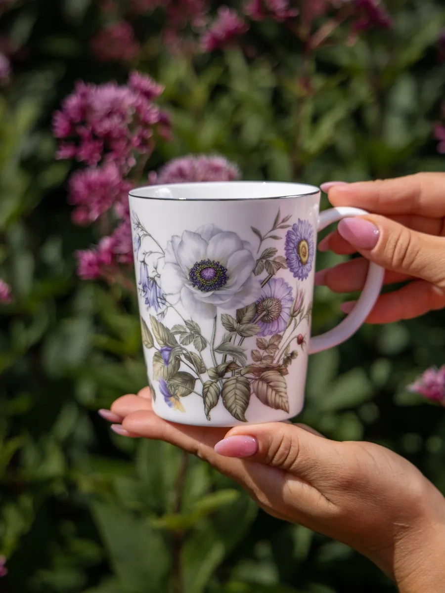 Lefard Bouquet 400 Ml Çay Ve Kahve İçin Porselen Kup 258832469 Beyaz