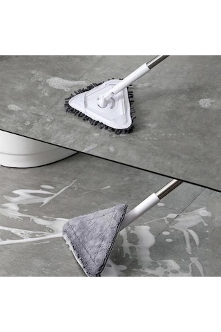 Büro Ev Ofis Yazlık Hijyeni İçin 150cm Uzar Saplı Üçgen Cam Duvar Tavan Fayans Parke Mopu