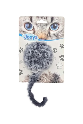 Jooys Kürklü Tırtıklı Kedi Topu