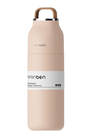 Yystore Taşınabilir Termos Bardak Basit Kahve Fincanı Sıcak Ve Soğuk İçin Evrensel Pembe