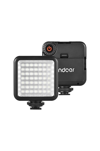 Andoer W49 Mini Interlok Kamera Dim Led Panel Işık Siyah Siyah
