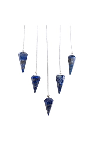 Pozitif Doğal Taş 218-8  Doğal Lapis Lazuli Pandül - Sarkaç Siyah