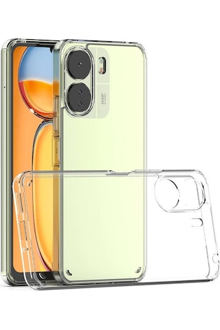Logis Redmi 13c Kılıf Süper Silikon Şeffaf Şeffaf