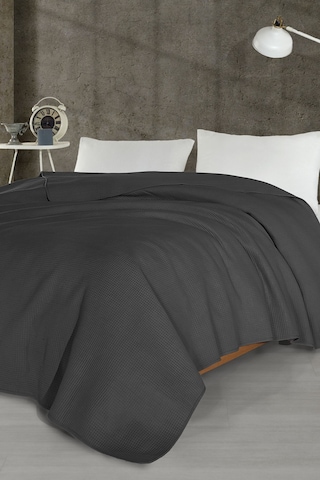 Elart Pandora Çok Amaçlı Yatak Örtüsü Çift Kişilik 200x220 Cm Antrasit Antrasit