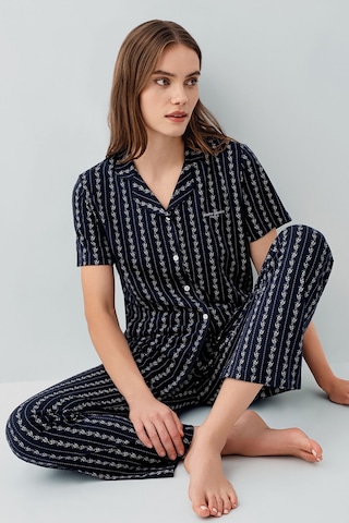 Pierre Cardin Kadın Lacivert Gömlek Pijama Takım Pc9209-s-v1 Lacivert