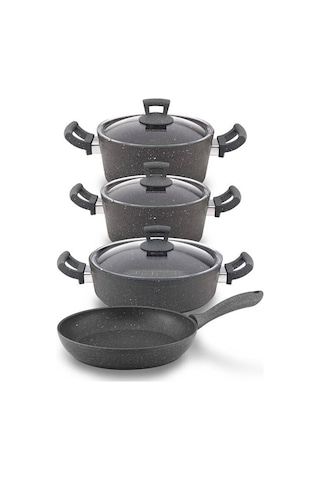 Hascevher Germanitium 7 Pcs Granit Set 1822ten26kar26tv Siyah