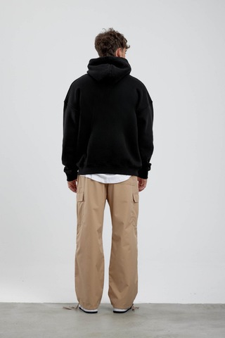 Prtnc Protonic Erkek Sweatshirt Siyah Oversize Kapşonlu Siyah
