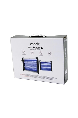 2 Ledli Sinek Öldürücü Cız Makine 4w - 2000v 30m2 Etkinlik Alanı As-a28 Bx40