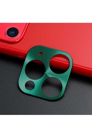 Apple Uyumlu iPhone 11 Pro Zore Metal Kamera Koruyucu Yeşil