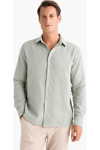 DeFacto %100 Pamuk Regular Fit İnce Kumaş Polo Yaka Uzun Kollu Gömlek D7394AX25SPKH499