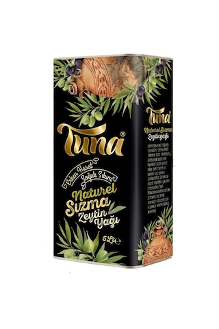 Tuna Erken Hasat Soğuk Sıkım Naturel Sızma Zeytinyağı Teneke 5 L