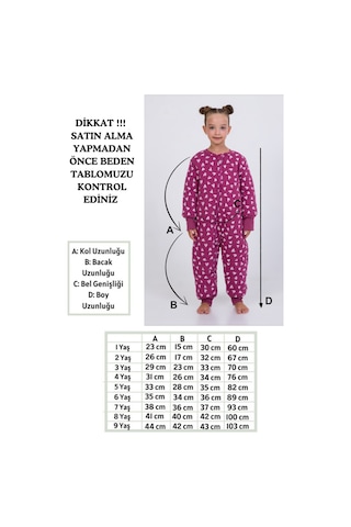 Kız Erkek Çocuk Kalın Elyaf Dolgulu Premium Kalite 2.5 Tog Desenli Uyku Tulumu Koyu Mor