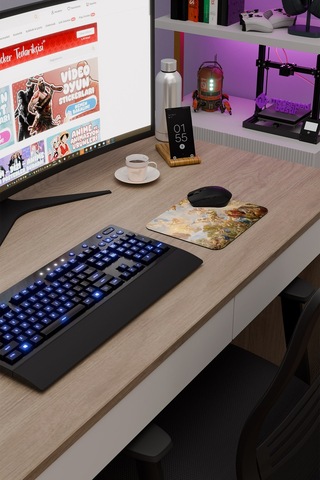 Ortaçağ Sanat Kaymaz Dikişli Kauçuk Oyuncu Mousepad V2 - 22x18 Gaming Mouse Pad Fare Altlığı