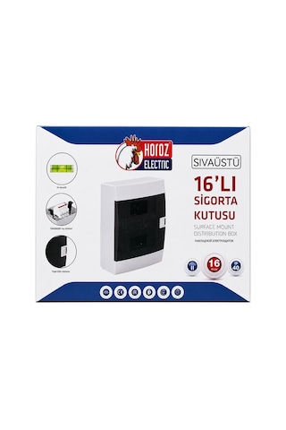 Horoz 16'lı Sıva Üstü Sigorta Kutusu-ıp40