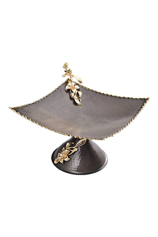 Decorium 20 CM Ayaklı Kare Kase Nature