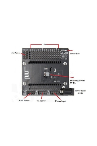 Nodemcu Lolin Esp8266 Base Shield - Nodemcu Ch340