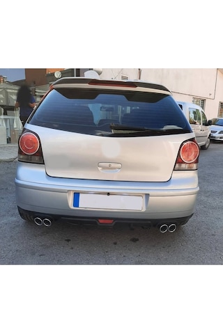 Volkswagen Polo 04-09 Uyumlu Body Kit Difüzör 4 Çıkış Siyah Yuvarlak
