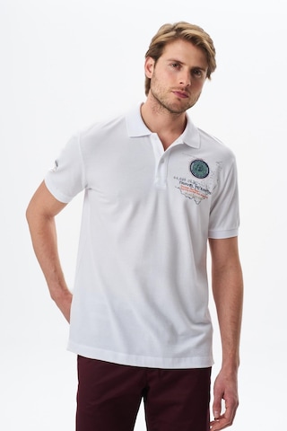 Arma Erkek Battal Büyük Beden Baskılı % 100 Pamuk Pike Polo Yaka Tişört Y29374870502 Beyaz