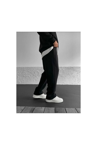 Prtnc Protonic Baskılı Oversize 3 İplik Baggy Şardonlu Eşofman Altı Siyah Legendary