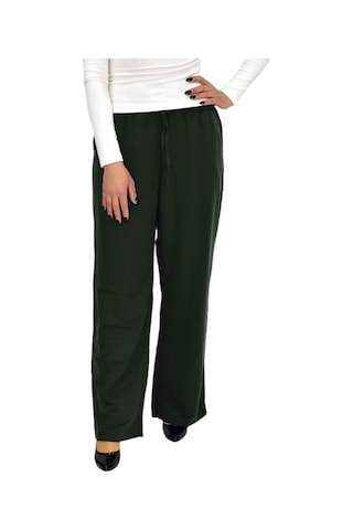 Nazal Kadın Beli Lastikli Bol Pantolon Bgl-st04216 Yeşil