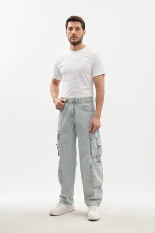 Banny Jeans Erkek Kargo Cepli Jean Pantolon Buz Mavisi