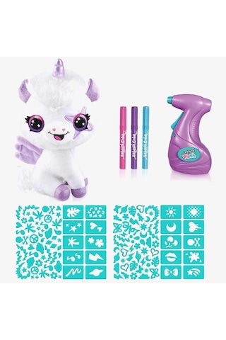 Mey İthalat Airbrush Peluş Karanlıkta Parlayan Sihirli Unicorn Çok Renkli