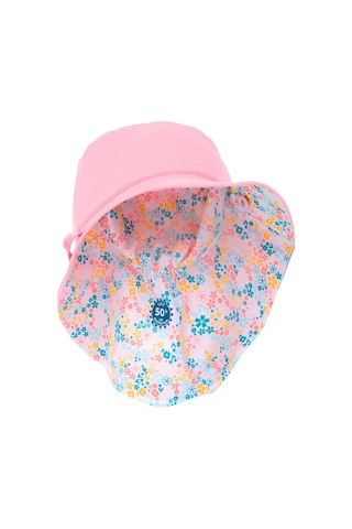 Decathlon Bebek Uv Korumalı Şapka - Pembe / Çiçek Baskılı Pembe