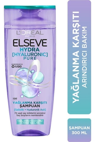 ELSEVE Hydra Pure Salisilik Asit içeren Yağlanma Karşıtı Nemlendirici Şampuan + Saç Derisi Serum Seti