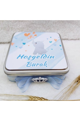 Fil Baskılı Kare Kutuda Bebek Çikolatası 50 Li