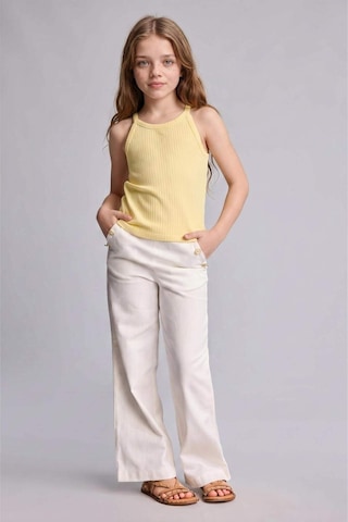 Defacto Straıght Fıt Geniş Paça Gabardin Pantolon Kız Çocuk H2977a826smer105 Ekru-er105