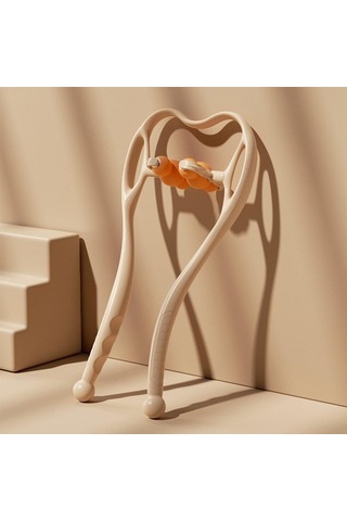 Boyun Ve Omuz Kendi Kendine Masaj Aleti S-şekilli Eğri Tasarımı Omuz Gevşetici Turuncu 08mwıf Turuncu