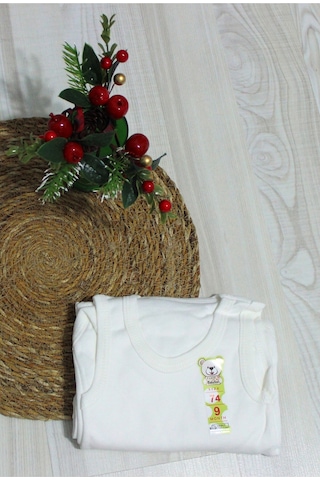 Barbosa Babytoo Penye Çıtlı Kolsuz Atlet Ve Kısa Kol Badi Ekru - Kolsuz