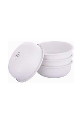Barebones Rolled Enamelware 4 Lü Emaye Kamp Kasesi Mutfak Aksesuarları Beyaz