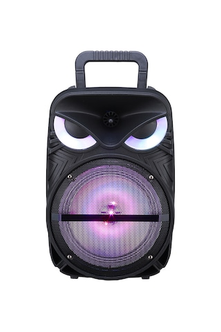 Rgb Işıklı Parti Karaoke Hoparlör Bluetooth, 8 İnç Güçlü Bas, Mikrofonlu, Fm Radyo Ve Tws Stereo Ses