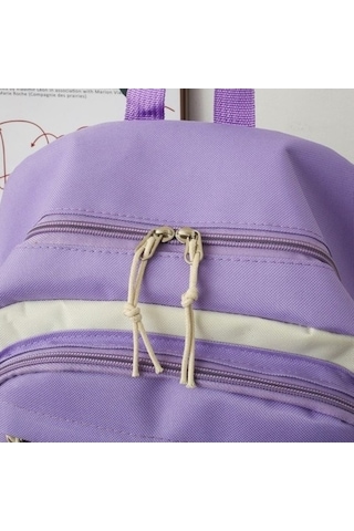 Luminousou Seti Pasifix Parça Okul Mor Kapasiteli Çantası Büyük 4 Ab Mor