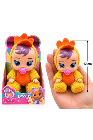Lovely Peluş Kostümlü Mini Bebek Oyuncak 12 Cm Turuncu