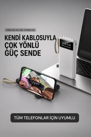 Delux Serisi Powerbank Trm1011 Siyah 10.000 Mah Seyyar Batarya Cihaz Enerjisi Yedek Güç Çok Renkli
