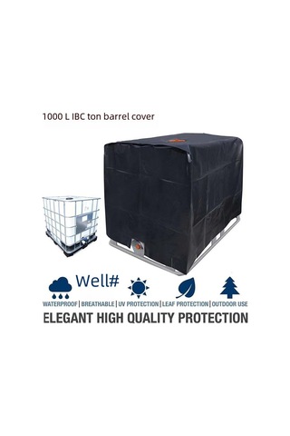 Monyee 1000l Ibc Tankı Koruyucu Örtü - Dış Mekan Su Deposu İçin Isı Ve Suya Dayanıklı, Toz Engelleyici Yeşil Poliester Kapak 120x100x116cm