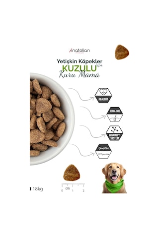 Anatolian Premium Kuzulu Medium Maxi Yetişkin Köpek Maması 18 KG