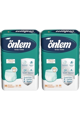 Önlem Yetişkin Emici Külot Bezi Orta Boy Medium 30 Adet X 2 Adet M