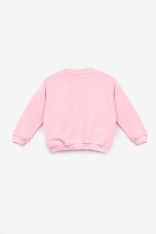 Le Mabelle Pembe Fiyonk Detaylı Uzun Kollu Kız Çocuk Sweatshirt Pembe
