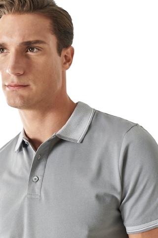Ac&Co / Altınyıldız Classics Düğmeli Polo Yaka Cepsiz Slim Fit Erkek Tişört Gri