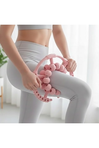 Hepsiuygunn 20 Tekerlekli Ayarlanabilir Bacak Ve Kol Masaj Aleti - 360 Tam Daire Derin Doku Kas Ve Lenfatik Masaj Silindiri Çok Renkli