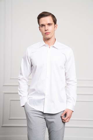 Morven Erkek Beyaz Pamuk Trend Slim Fit Dar Kesim Gömlek 25mc004024600 Beyaz Beyaz